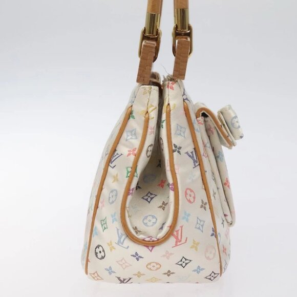 LOUIS VUITTON Monogram Multicolor Abelia Bag Satin White M92936 LV Auth sw895V - Picture 5 of 16